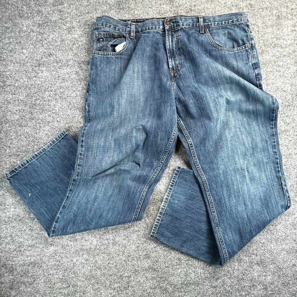Y2K Tommy Hilfiger Freedom Jeans Men’s 40x34 Baggy Straight Blue Denim